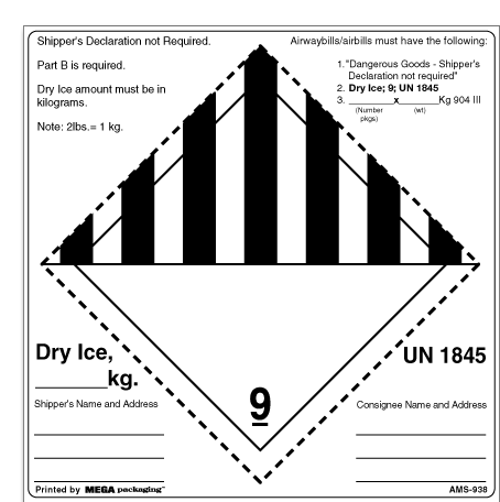 35 Printable Dry Ice Shipping Label - Label Design Ideas 2020